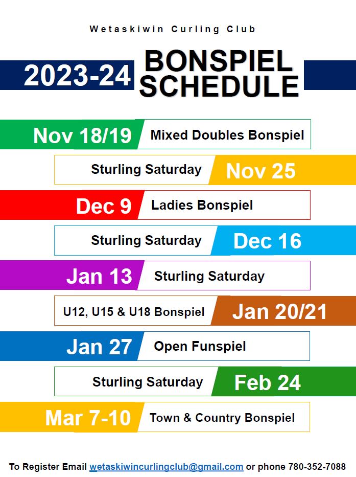 Bonspiel Schedule 202324